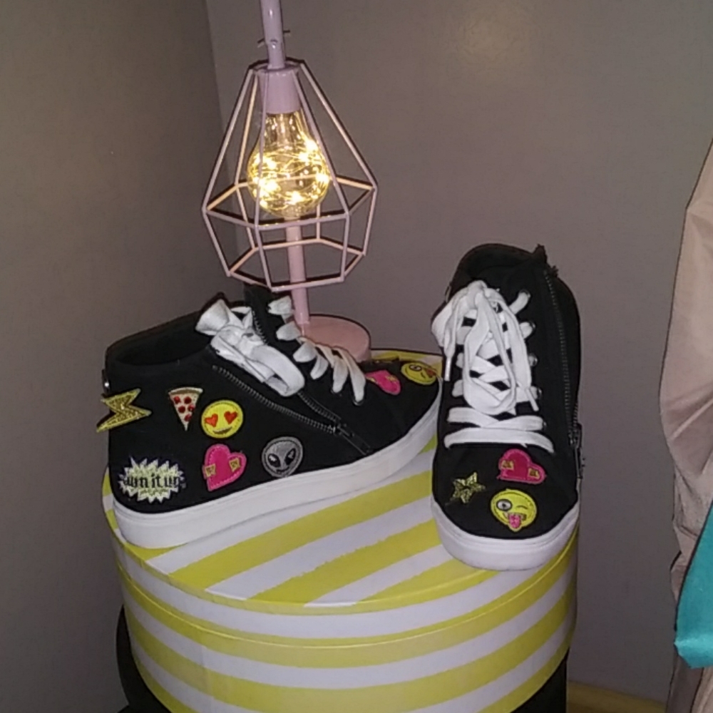 Black high top sneakers